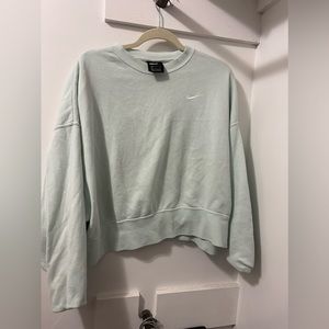 Mint Nike oversized crop sweatshirt